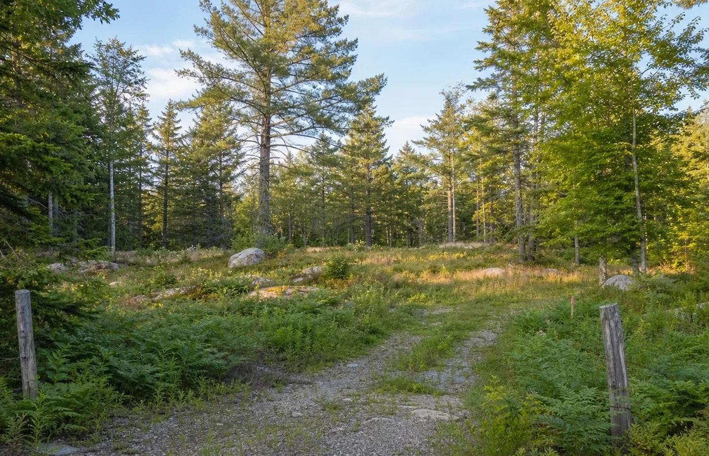 Open Michigan land access road near Mio